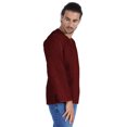 thumbnail image 3 of Atasi Kurta à Manches Longues pour Hommes en Coton Slub Uni à Col Rond Chemise Ethnique-6218, 3 of 7