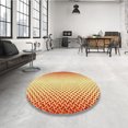 thumbnail image 4 of Ahgly Company Tapis d'Intérieur Lavable à la Machine, Carré, Transitionnel, Orange Rouge Orange, Tapis de Zone, 6 Pieds Carré, 4 of 7