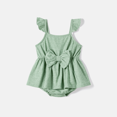 thumbnail image 2 of PatPat Family Matching Button Half Placket Ruched Tank Dresses and Colorblock Polo Neck T-shirts Sets, 2 of 4