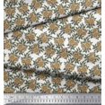 thumbnail image 3 of Soimoi Poly Georgette Fabric Leaves & Floral Block Decor Fabric Printed Yard 52 Inch Wide, 3 of 3