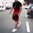 thumbnail image 1 of Men's Suits Contemporary Fashion Two-Piece Set Featuring 3D Digital Print Short Sleeve Top and Matching Shorts for Everyday Comfort and Style, 1 of 4