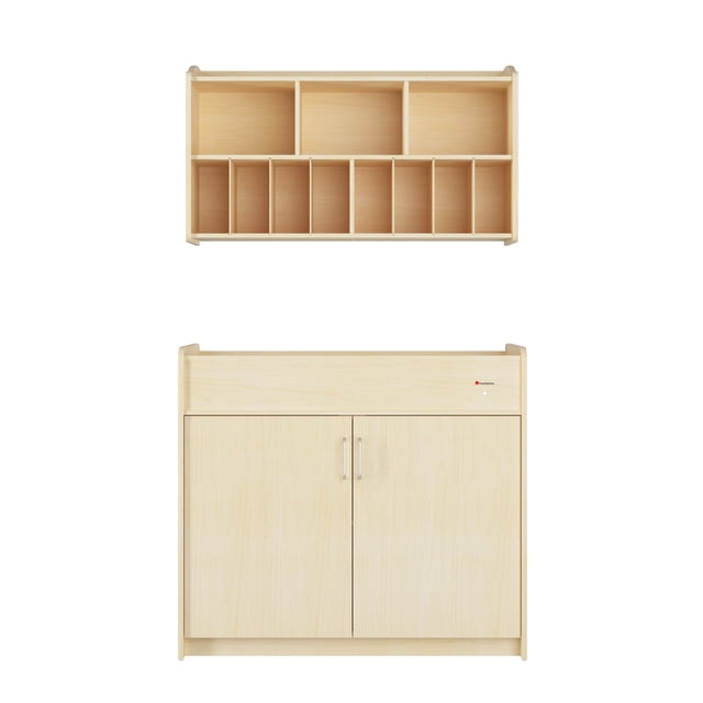 Ensemble de 2 Pcs SafeSwing Table à Langer et Organisateur Mural