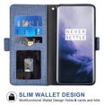 thumbnail image 2 of OnePlus 7T Pro Case, iCoverCase Genuine Leather Wallet Case Slim Fit Folio Book Design with Stand and Card Slots Flip Case Cover for OnePlus 7T Pro (Blue), 2 of 5