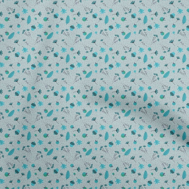 oneOone Tissu Flex Coton Bleu Clair Automne Matériel de Robe Tissu Imprimé Tissu au Mètre 40 Pouces de Large