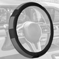 thumbnail image 5 of FH Group FH2002-GRAYBLACK Deluxe Full Grain Authentic Leather Steering Wheel Cover- GRAYBLACK, 5 of 5
