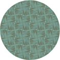 thumbnail image 1 of Ahgly Company Tapis d'Intérieur Ronds Transitionnels Lavables à la Machine, Vert Aqua Marin Moyen, 8 Pieds Rond, 1 of 7