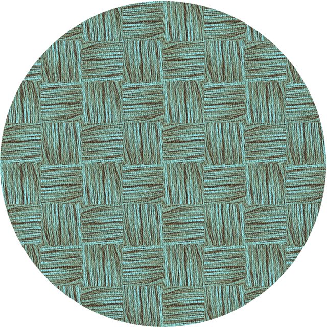 Ahgly Company Tapis d'Intérieur Ronds Transitionnels Lavables à la Machine, Vert Aqua Marin Moyen, 8 Pieds Rond