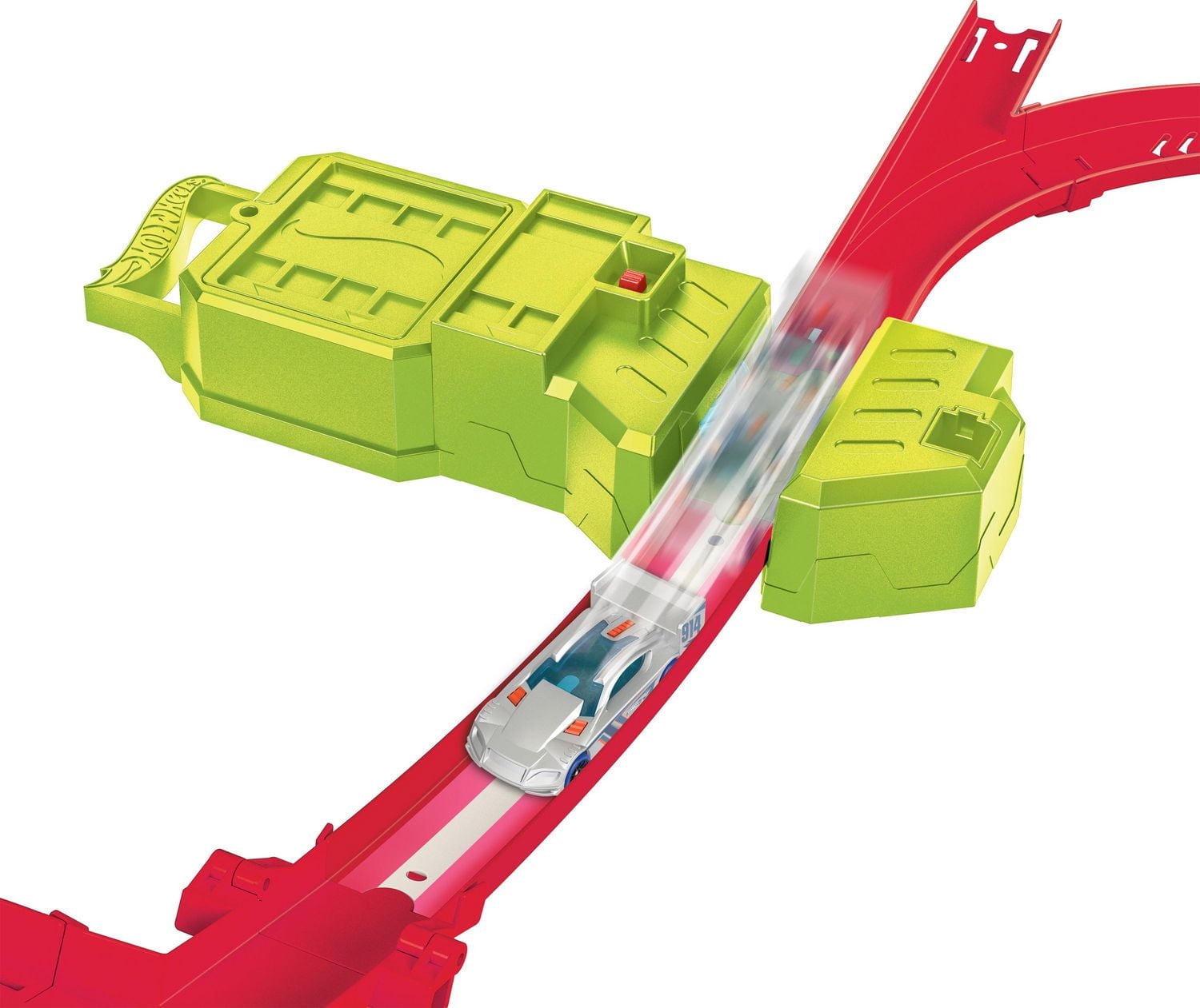 Hot Wheels Track Set, Neon Speeders Skyscraper Speed Circuit with