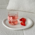 thumbnail image 3 of Ripple Glass Cup 12 Ounce Iced Coffee Beverage Container For Decorative Juice Water And Dessert Drinks With Bow Design, 3 of 6