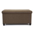 thumbnail image 4 of Humble Crew Sedona Rectangular Fabric Storage Ottoman Bench, Brown, 4 of 5