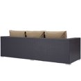 thumbnail image 2 of Modway Convene Outdoor Patio Furniture Sofa, Espresso, 2 of 5