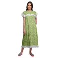 thumbnail image 1 of Moomaya Chemise de Nuit Imprimée pour Femmes Mi-Mollet en Coton à Manches Courtes, 1 of 6