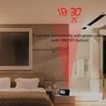 thumbnail image 2 of Yeacher Projection Alarm Clock for Bedroom with Thermometer Hygrometer Digital Project Ceiling Clock Dimmable LED Display with USB 180掳Rotable with Dual Alarms 12/24H Snooze, 2 of 8