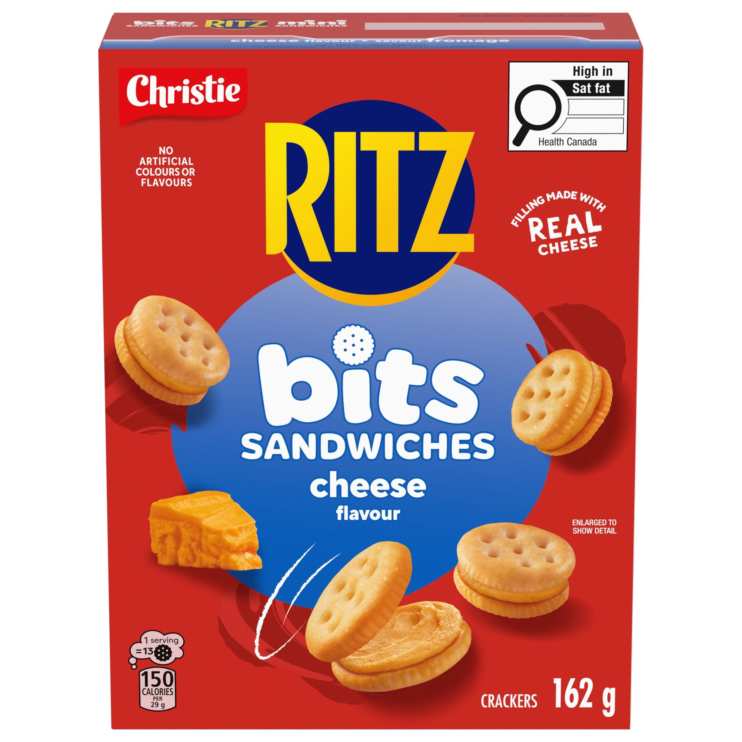 RITZ Bits Sandwiches Cheese Flavoured, Snack Crackers, School Snacks, Family Snacks, Real Cheese