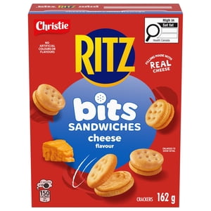 RITZ Bits Sandwiches Cheese Flavoured, Snack Crackers, School Snacks, Family Snacks, Real Cheese