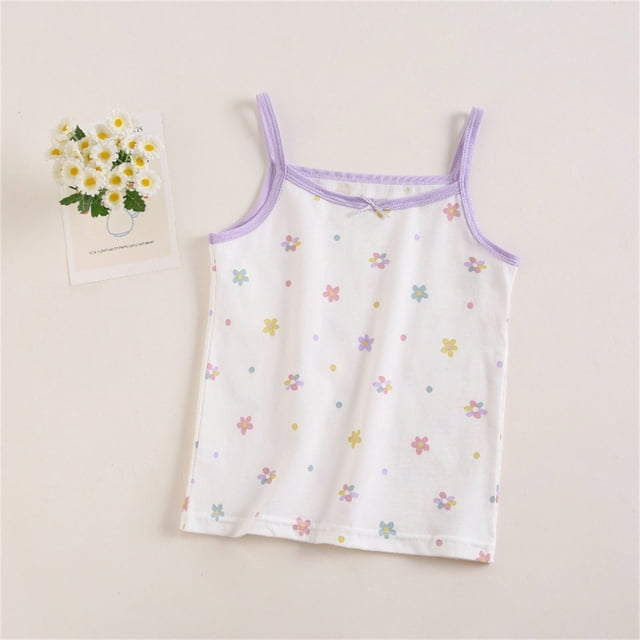 Soki Girls Layer Undershirt Summer T-shirt Base Shirt Round-Neck Camisoles Tops