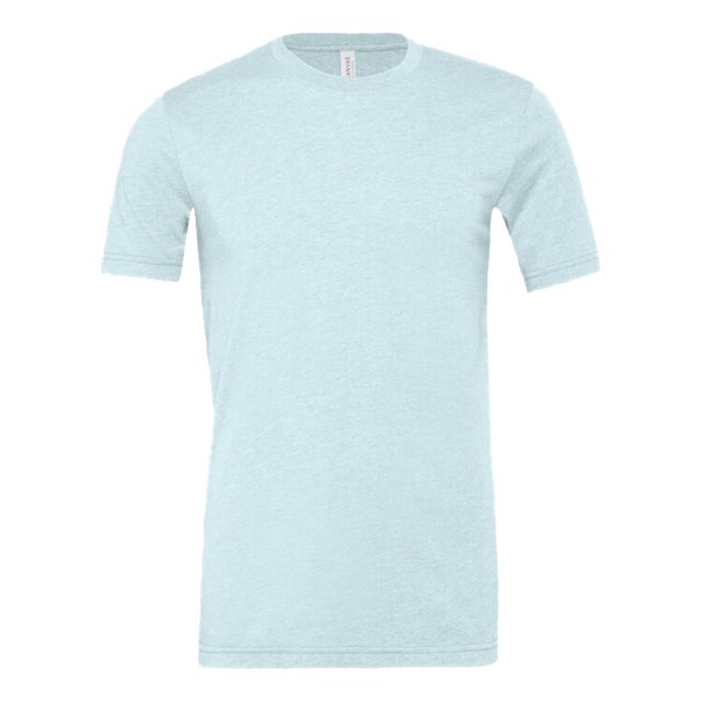 Bella Canvas Mens CVC Jersey Tee, XS, Heather Prism Ice Blue