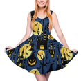 thumbnail image 1 of Robe d'Halloween Amusante Spider Imprimé Web Boîte de Nuit Robes Taille Haute Décontractée Robe de Skate Surdimensionnée Femmes Imprimé Vestido, 1 of 7