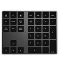 thumbnail image 1 of Wireless Numeric Keyboard Aluminium 34 Key BT Keyboard Built-in Rechargeable Battery Keypad for Windows/iOS/Android (Black), 1 of 8
