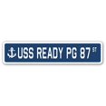 thumbnail image 1 of SignMission SSN-Ready Pg 87 4 x 18 in. A-16 Street Sign - USS Ready PG 87, 1 of 1