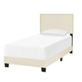thumbnail image 4 of Twin Nail Trim One Box Bed in Linen Beige, 4 of 10