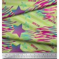 thumbnail image 2 of Soimoi Rayon Fabric Star & Diagonal Stripe Printed Craft Fabric by the Yard 56 Inch Wide, 2 of 3