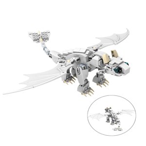 Toothless Night Light Fury Dragon Building Blocks Set MOC Bricks Educational Toy 233pcs White