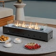 thumbnail image 2 of Costway 30" Tabletop Propane Fire Pit with Wind Guard Glass Rocks Stainless Steel Burner, 2 of 10