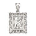 thumbnail image 1 of Pendentif Breloque Collier Monogramme Initiale Lettre R Délicat en Argent Sterling 925, 1 of 8