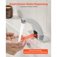 thumbnail image 2 of VEVOR Touchless Bathroom Sink Faucet, Automatic Motion Sensor Restroom Toilet Faucet Cold Water with Hole Cover Plate, Battery Operated for 9/16 in Pipe Commercial Lavatory, 2 of 9