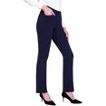 thumbnail image 1 of Kmbangi Women's Pants Solid Color High Waist Flared Trousers with Pockets, 1 of 4