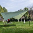 thumbnail image 4 of S SERENABLE Waterproof Ripstop Tent Tarp 290cm Camping Windproof Shelter Anti Protection Tarpaulin 5 Ropes Carrying Bag Green, 4 of 9
