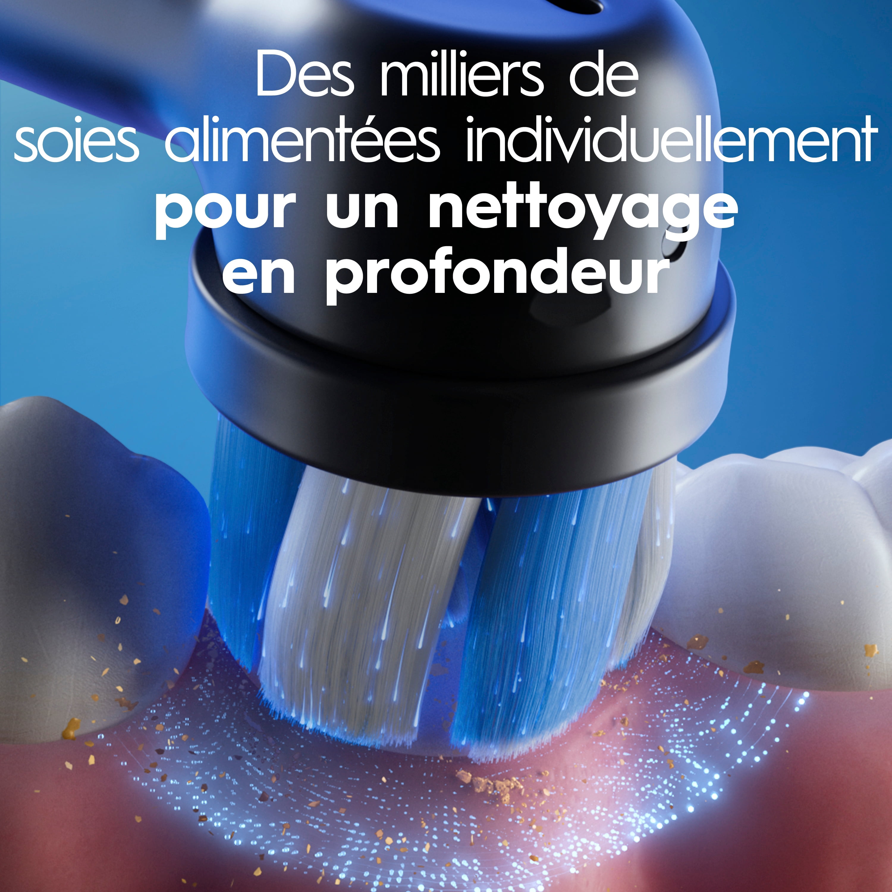 Brosse à dents électrique rechargeable Oral-B, iO4 Propreté et gencives, 4 modes de nettoyage, détecteur de pression visuel pour protéger les gencives, 2 brossettes, étui de voyage, rose
