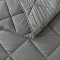 thumbnail image 4 of JML Ensemble de Couette Très Grand Size 3 Pcs - 480GSM Texture Froissée Design Carré, Gris, 4 of 5