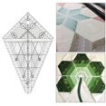 thumbnail image 3 of Multi-Function Quilting Template Ruler Patchwork Drawing Craft Simple Solid Color Measuring M L Periwinkle Sewing Tools for Stickers S, 3 of 8