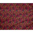 thumbnail image 4 of oneOone Tissu Polyester Lycra Feuilles & Floral Imprimé au Mètre 56 Pouces de Large, 4 of 4