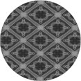 thumbnail image 1 of Ahgly Company Tapis Rond Lavable en Machine Intérieur Transitionnel Gris, 5 Pieds Rond, 1 of 7