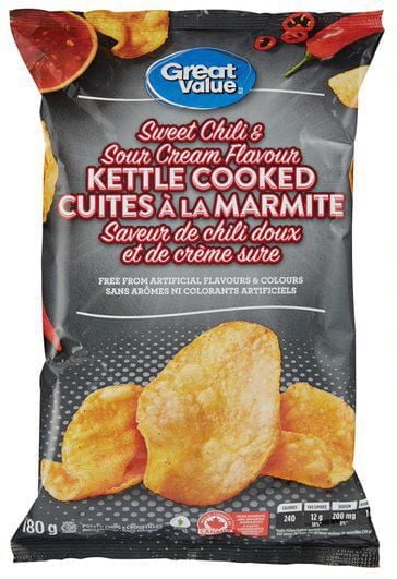 Great Value Sweet Chili and Sour Cream Kettle Cooked Potato Chips