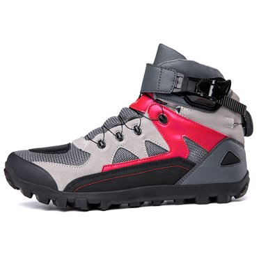 Breathable Motorcycle Boots for All Seasons - Unisex Motorcycle Cycling Shoes,Black red,46