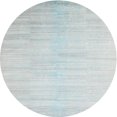 thumbnail image 1 of Ahgly Tapis Rond Contemporain Lavable en Machine Bleu Golfe, 9 Pieds Rond, 1 of 7