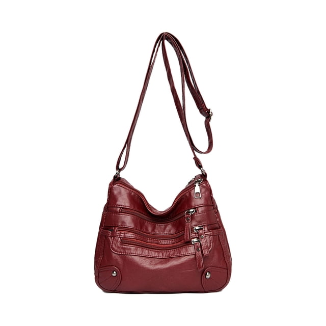 Vaidha Zipper Crossbody Bag With Wide Shoulder Strap Phone Wallet, Shoulder Purse, Multiple Zipper Pockets.