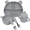 thumbnail image 3 of 5Pcs Baby Feeding Set with Bowl/Plate/Cup/Spoon/Folk Food-Grade Silicone Baby, 3 of 7
