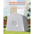 thumbnail image 3 of VEVOR Remise de Jardin 2,4 X 2,4 m, Imperméable, Portable, sous-Toiture, Tente de Rangement., 3 of 9