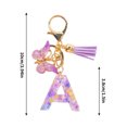 thumbnail image 3 of TopLLC Tools&Home Improvement Initial Letter Keychains For Women Tassel Purple Cute Car Keychain For Wallet Backpack Bag A chopper, 3 of 4