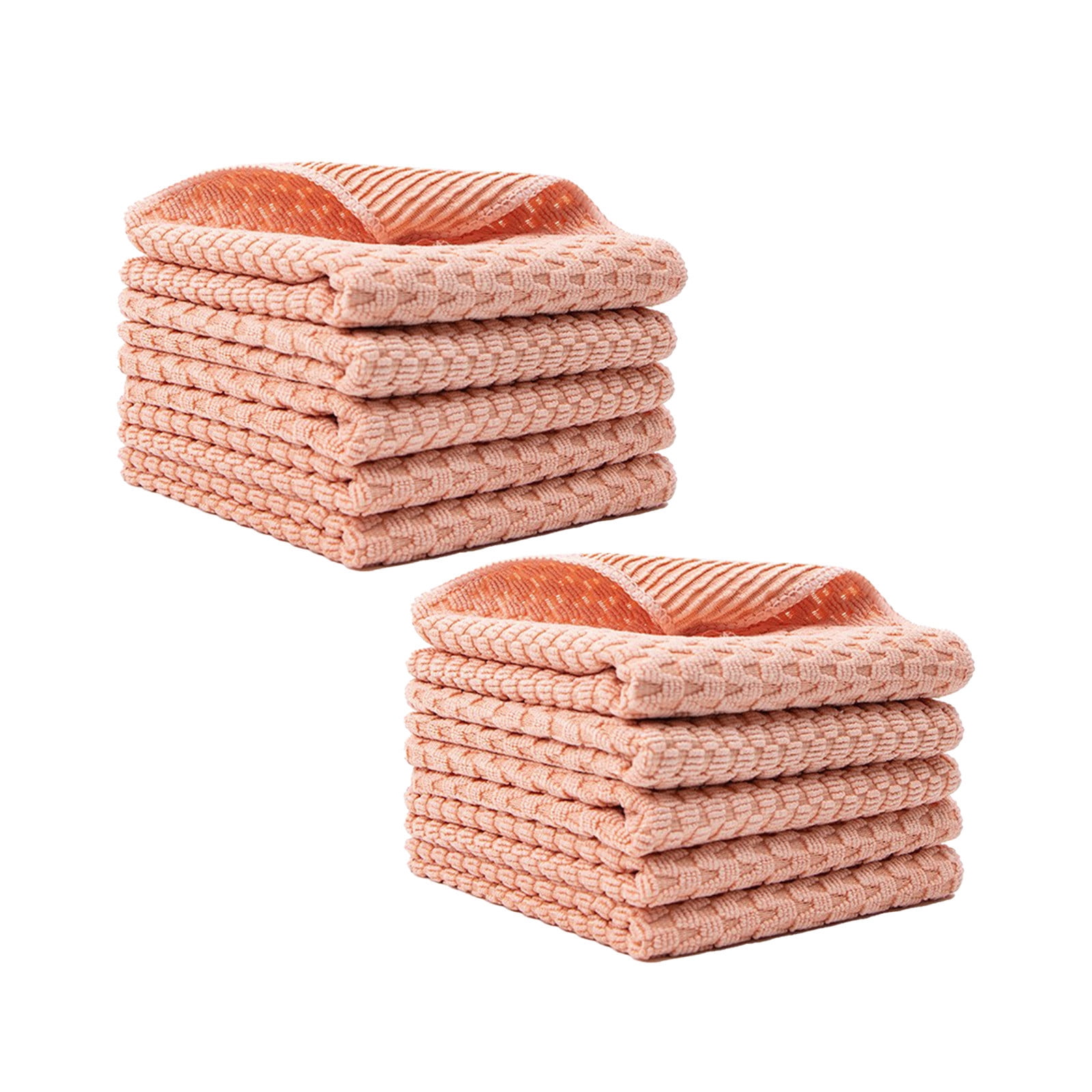 Vwrxbz 10 Pack Pinstripe Cleaning Wipes Multifunctional Kitchen Thick Towel Dishcloth