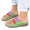 thumbnail image 1 of LSLJS Sandales Compensées à Enfiler Multicolores pour Femmes, Chaussures Pantoufles Décontractées, Pantoufles pour Femmes, 1 of 5