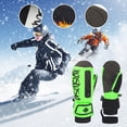 thumbnail image 2 of Fgnfyis Ski Gloves with Built-In Wrist Protection Water for Snowboarding and Ski Sports Light Green, 2 of 3