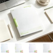YYV Gifts A4 Rotating Double-Ring Transparent Binder Swivel File Folder Document Organizer For Exam Papers Study Materials Student A4 Paper Rotate Binder School office supplies