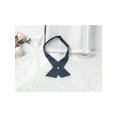 thumbnail image 3 of INSPIRE CHIC Unisex School Uniform Solid Adjustable Button Criss-Cross Bow Tie Gray One Size, 3 of 6