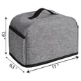 thumbnail image 3 of SSZMDLB Toaster Cover, Toaster Cover, Appliance Dust Cover with Pockets, Protective Cover for 2 Slice Toaster, Keep Clean from Kitchen Splashes, Easy to Wipe Fabric, Countertop Organizer, 3 of 8